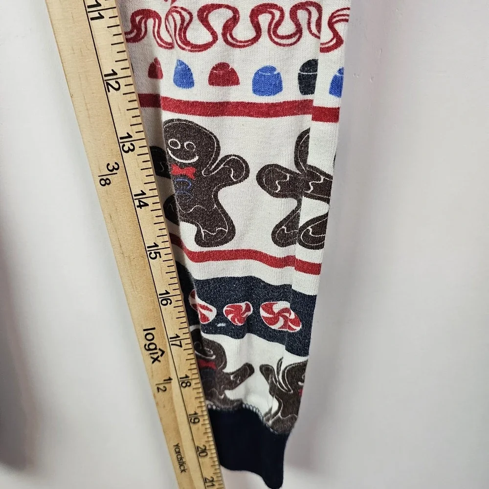 Lazy One Kids Size 8 Pajamas One Piece Cotton Sweet Cheeks Gingerbread Sleepwear